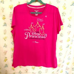 2014 W 2XL Disney princess 1/2 marathon shirt pink